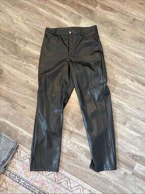 Women’s Black Faux Leather Pants